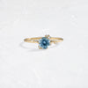 To A Flame Ring, 0.86ct. Blue Montana Sapphire - OOS (14k Yellow Gold)