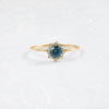 Sapling Ring, 0.7ct. Blue-Green Sapphire - OOS (14k Yellow Gold)