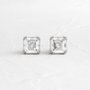 Zoom in on Threaded Studs, Asscher Cut (Platinum)