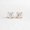 Zoom in on Threaded Studs, Asscher Cut (14k Yellow Gold)