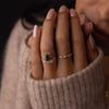 To A Flame Ring, 1.69ct. Green Thai Sapphire
