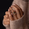 Zoom in on To A Flame Ring, 1.69ct. Green Thai Sapphire