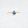 Touchpoints Ring, 0.61ct. Aqua Blue Montana Sapphire (14k Yellow Gold)
