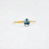 Zoom in on Touchpoints Ring, 0.61ct. Aqua Blue Montana Sapphire (14k Yellow Gold)
