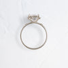 To A Flame Ring, 4.25ct. Lab-Grown Emerald Cut (14k White Gold)