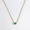 Centering Necklace, Emerald - In Stock (14k Yellow Gold)