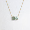 Cohort Necklace, 3.01ctw. Green Diamonds (14k Yellow Gold)