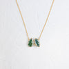 Tandem Necklace, 2.12 ctw. Green Diamonds - OOS (14k Yellow Gold)