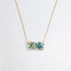 Duality Necklace, 2.83ctw. Green Diamonds (14k Yellow Gold)