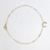 Zoom in on Single Chain Letter Bracelet (C, 14k Yellow Gold)