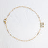 Single Chain Letter Bracelet - In Stock (E, 14k Yellow Gold)