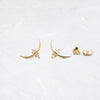 Crescent Studs - In Stock (14k Yellow Gold)