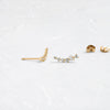 Zoom in on Diamond Swell Studs - In Stock (14k Yellow Gold)