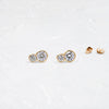 Duet Round Studs - In Stock (14k Yellow Gold)