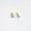 Classic Opal & Diamond Earrings - In Stock (14k Yellow Gold)