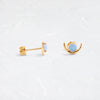 Large Opal Arc Earrings - In Stock (14k Yellow Gold)