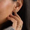 Zoom in on Large Opal Arc Earrings - In Stock