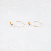 Large Opal Stud Hoops - In Stock (14k Yellow Gold)