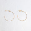 Zoom in on Large Opal Stud Hoops - In Stock (14k Yellow Gold)