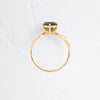 Zoom in on Divination Ring, Lab-Grown Deep Green Diamond (14k Yellow Gold)