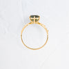 Divination Ring, Lab-Grown Deep Green Diamond (14k Yellow Gold)