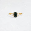 Sunlit Ring, 1.10ct. Green-Blue Thai Sapphire (14k Yellow Gold)