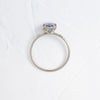 Zoom in on To A Flame Ring, 1.45ct. Sky Blue Madagascar Sapphire (14k White Gold)