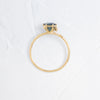 Zoom in on To A Flame Ring, 1.04ct. Greenish Blue Nigerian Sapphire (14k Yellow Gold)