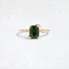 Zoom in on To A Flame Ring, 1.69ct. Green Thai Sapphire (14k Yellow Gold)