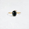 Zoom in on To A Flame Ring, 1.72ct. Green-Blue Australian Sapphire (14k Yellow Gold)