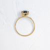 To A Flame Ring, 1.72ct. Green-Blue Australian Sapphire (14k Yellow Gold)