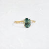 Windlass Ring, 1.78ct. Green-Blue Montana Sapphire (14k Yellow Gold)