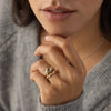 Moonrise Ring, 0.82ct. Lab-Grown Blue-Green Diamond