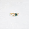 Zoom in on Moonrise Ring, 0.82ct. Lab-Grown Blue-Green Diamond (14k Yellow Gold)
