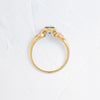 Zoom in on Moonrise Ring, 0.82ct. Lab-Grown Blue-Green Diamond (14k Yellow Gold)