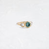 Moonrise Ring, 1.07ct. Lab-Grown Green Diamond (14k Yellow Gold)