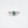 Moonrise Ring, 1.2ct. Lab-Grown Bluish Green Diamond (14k White Gold)