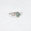 Zoom in on Moonrise Ring, 1.2ct. Lab-Grown Bluish Green Diamond (14k White Gold)
