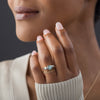 Zoom in on Moonrise Ring, 1.2ct. Lab-Grown Bluish Green Diamond