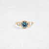 Moonrise Ring, 1.3ct. Lab-Grown Blue-Green Diamond (14k Yellow Gold)