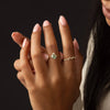Zoom in on Daybreak Ring, 1.03ct. Lab-Grown Green Diamond