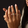Daybreak Ring, 1.03ct. Lab-Grown Green Diamond
