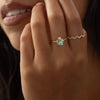 Daybreak Ring, 1.03ct. Lab-Grown Green Diamond