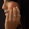 Daybreak Ring, 1.03ct. Lab-Grown Green Diamond