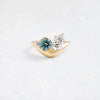 Reciprocal Ring, 1.02 ct. Lab-Grown Blue-Green Diamond (14k Yellow Gold)