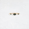 Zoom in on Scattered Distance Band, Deep Green Sapphire (14k Yellow Gold)