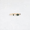 Zoom in on Scattered Distance Band, Deep Green Sapphire (14k Yellow Gold)