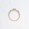 Scattered Distance Band, Deep Green Sapphire (14k Yellow Gold)
