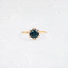 Winters Eve Ring, 1.21ct. Greenish-Blue Montana Sapphire (14k Yellow Gold)