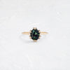 Winters Eve Ring, 1.69ct. Greenish-Blue Australian Sapphire (14k Yellow Gold)